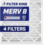 Filter King 11.5x13.5x1 Air Filter | 4-PACK | MERV 8 HVAC Pleated A/C Furnace Filters | MADE IN USA | Actual Size: 11.5 x 13.5 x .75"