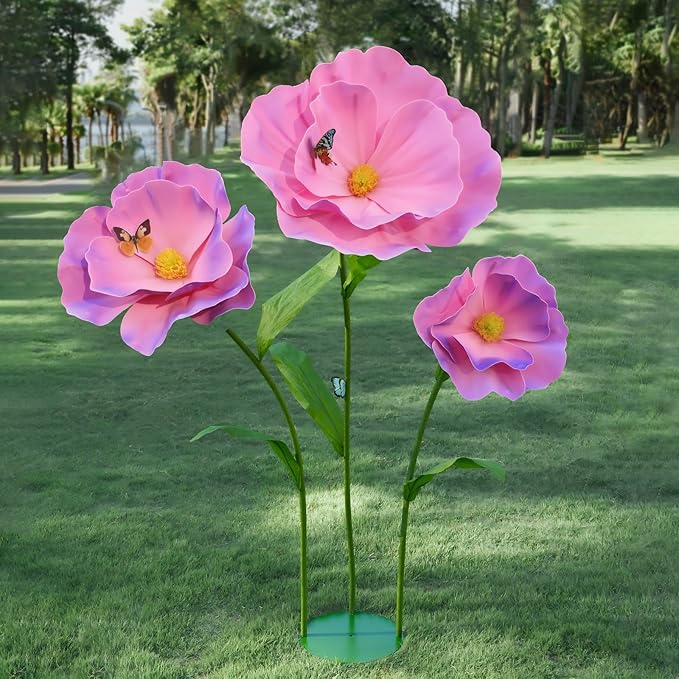 5.8 Ft Giant Artificial Flowers for Decoration,Large EVA Flower Decor,Wedding Arrangements, Birthday Party Banquet Background,Hotel,Office,Window Display(Purple)