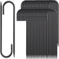 12 Inch Rebar Stakes 50 Pack J Hook Ground Stakes Heavy Duty Chain Link Fence Stakes Galvanized Anchors Metal Tent Stakes for Wire Fencing Concrete Forming Trampolines Camping Canopies Shed Swing
