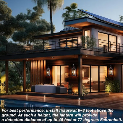 20" Oil Rubbed Bronze Motion Sensor Outdoor Light, Large Dusk to Dawn Outdoor Lighting Fixture, Farmhouse Wall Mounted Porch Lamp, Waterproof Brown Sconce for Outside Patio, 3 Modes/2-Light/1-Pack