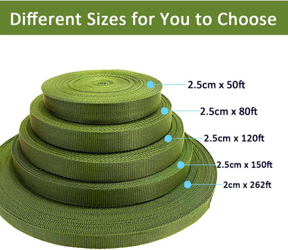 80 Feet Tree Tie Strap 1 Inch Tree Support Ties 1,980Lbs Strength Green Staking and Guying Material Plant Tie Garden Tie Green Tree Tie Rope for Outdoor Use, Straightening Supplies