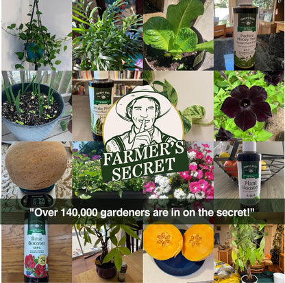 Farmer’s Secret Soil Revitalizer (32oz) - Organic (OMRI Listed) Dirt Health Booster - Liquid Compost Soil Amendment - Activated Humic Acid - Great for Fall Application