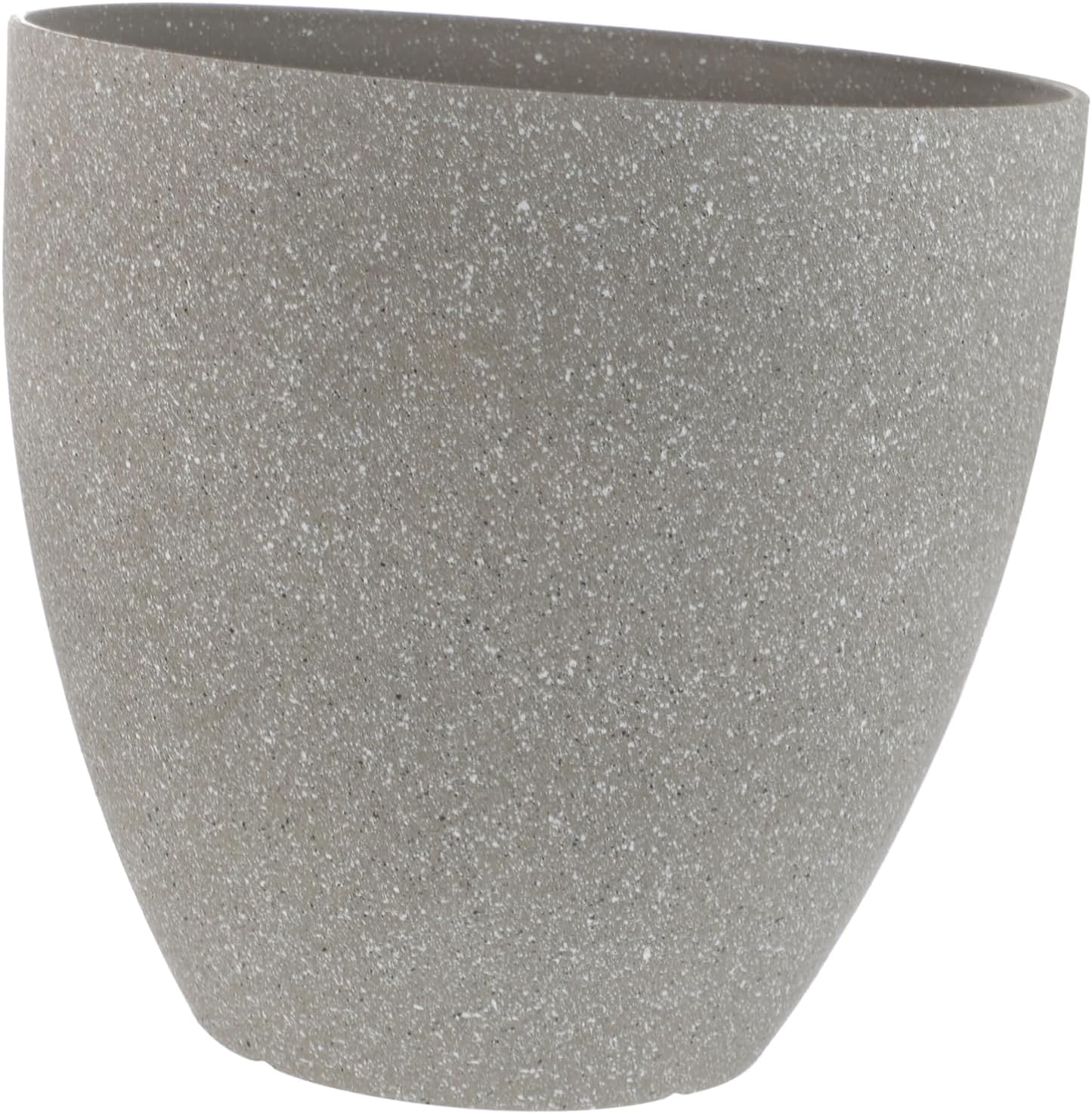 Imitation Stone Shape Resin Flower Planter Pot Round Succulent Container for Indoor and Outdoor Gardening Durable Frost-Resistant Easy to Maintain