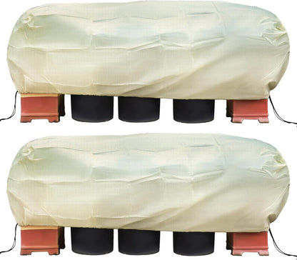 MIXC 2 Packs Plant Covers Freeze Protection, 43.3''x 15.8''x 17.7''Winter Plant Cover Cold Weather Tree Frost Cloth Warm Blankets Shrub Covers for Outdoor Plant