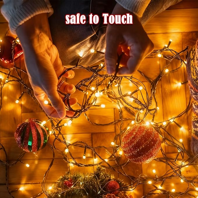 Voice Control 88ft 240LED Smart Christmas String Lights Outdoor/Indoor | String Lights Plug in with Remote, 12Modes, 7Voice Commands & Timers, Christmas Twinkle Light for Xmas Tree Decor (Warm White)