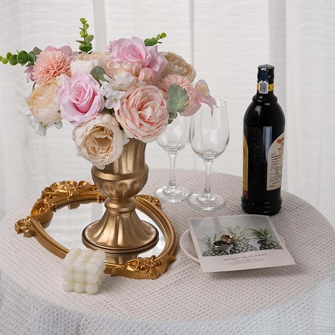 30 Pcs Peonies Artificial Flowers Pink Silk Roses Bulk for DIY Wedding Bouquet Bridal Shower Decorations Fake Floral Arrangements Party Table Centerpieces Home Decor Indoor Blush Peach Box