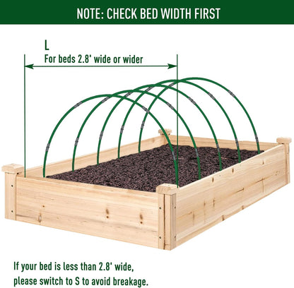 MAXPACE Greenhouse Hoops for DIY 2.8ft or Wider Grow Tunnel, Rust-Free Fiberglass Support Hoops Frame for Garden Fabric, DIY Plant Support Garden Stakes, Gardening Supplies, 50pcs