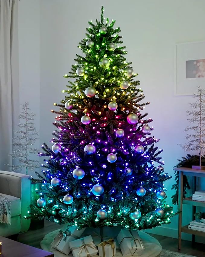 Balsam Hill 6 ft Pre-Lit Classic Blue Spruce - Artificial Christmas Tree with Twinkly Lights, Easy Plug Technology, Premium Stand for Indoor Holiday Decorating