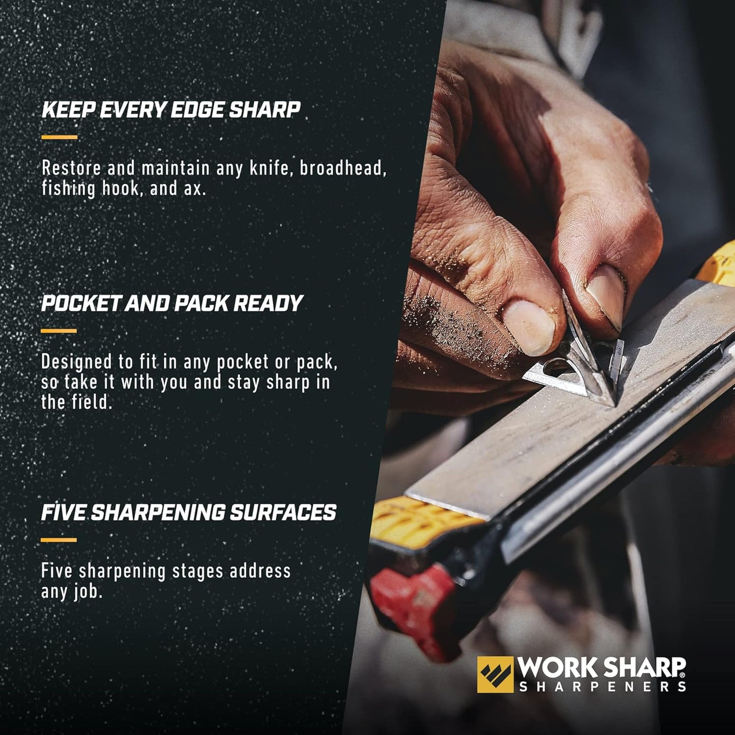 Work Sharp Guided Field Sharpener 3 Pack Gift Set, Travel Knife Sharpener Tool Multi Pack