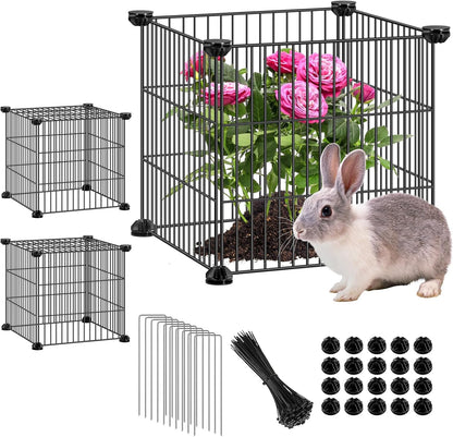 2 Packs Plant Protectors from Animals, Metal Mesh Wire Cloche Plant Cages for Outdoor Plants,Sturdy Metal Cage Garden Protection for Your Plants and Seedlings to Keep Animals Out