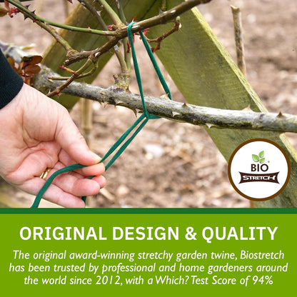 Soft Garden Plant Ties for Indoor & Outdoor Plants - Strong & Stretchy Cut-to-Length Plant Tape for Climbing Plants, Tomato Vines & Home Gardening (130 ft / 40M)