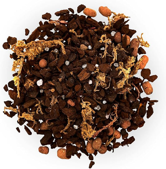 Premium Orchid Soil Mix by Gardenera - Hand Mixed New Zealand Pinus Radiata 100% Natural Potting Soil Bark Mix - for Phalaenopsis Orchid - 4 Quart - Made in USA