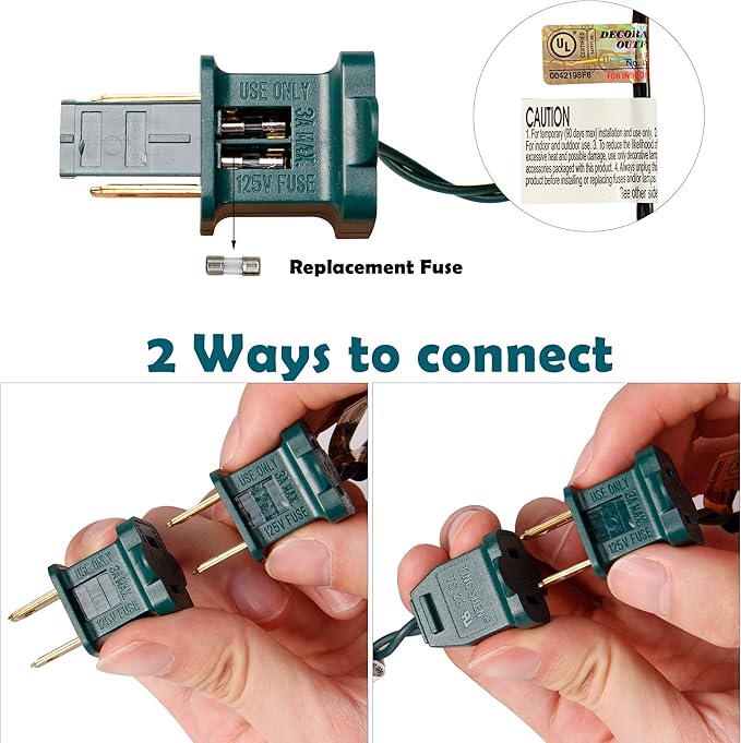 Christmas Lights Indoor Outdoor, 33FT 150 Lights Multicolor Christmas Tree Lights, 120V UL Certified Incandescent Mini String Light for Xmas Decoration, Holiday, Party, Home（No Twinkle Function）