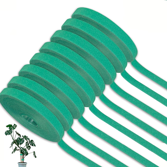 Garden Tie Green Tape - 1/2" 264ft Garden Plant Ties - Plant Twist Tie for Plant Gardening, Home, Office (8 Pack)