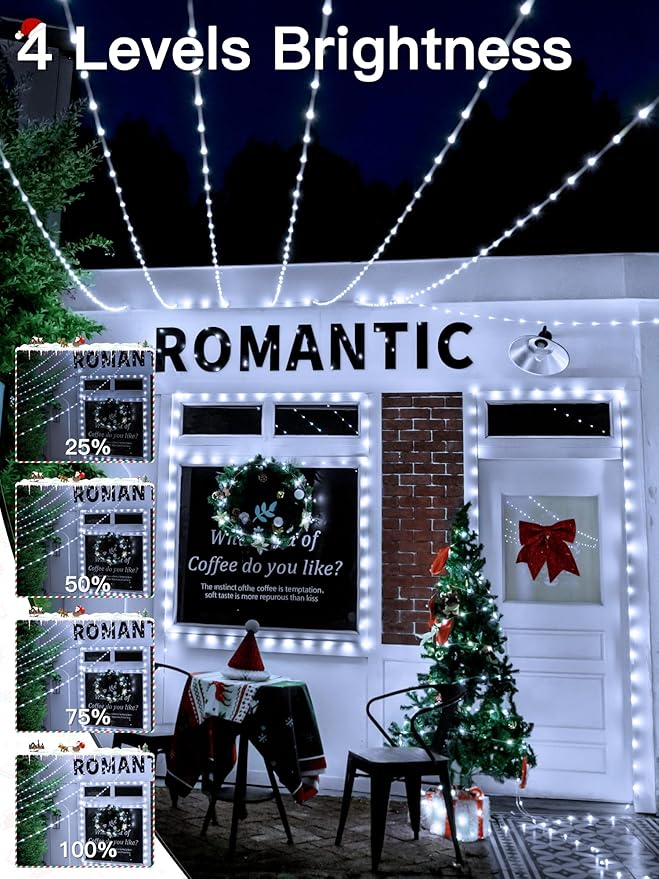 1000 LED 328 FT Outdoor Christmas Lights, IP67 Waterproof Twinkle String Lights with Remote 8 Modes and Timer Memory Function, Fairy Light for Holiday Garden Party Decorations