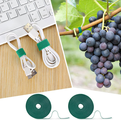 6 Rolls Garden Tie Tape, 196.8 Ft Lawn Plant Ties, Reusable Plant Garden Ties, 1/2''Plant Tape for Climbing Plants, Adjustable Plant Straps for Gardening, Home, Office (196.8 Feet)