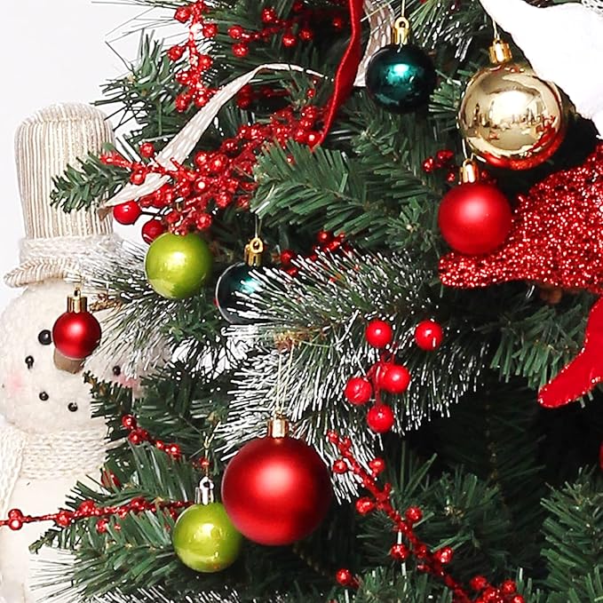 Christmas Tree Ornaments, 40pcs Christmas Ball Ornaments Set Shatterproof Christmas Tree Decorations for Xmas