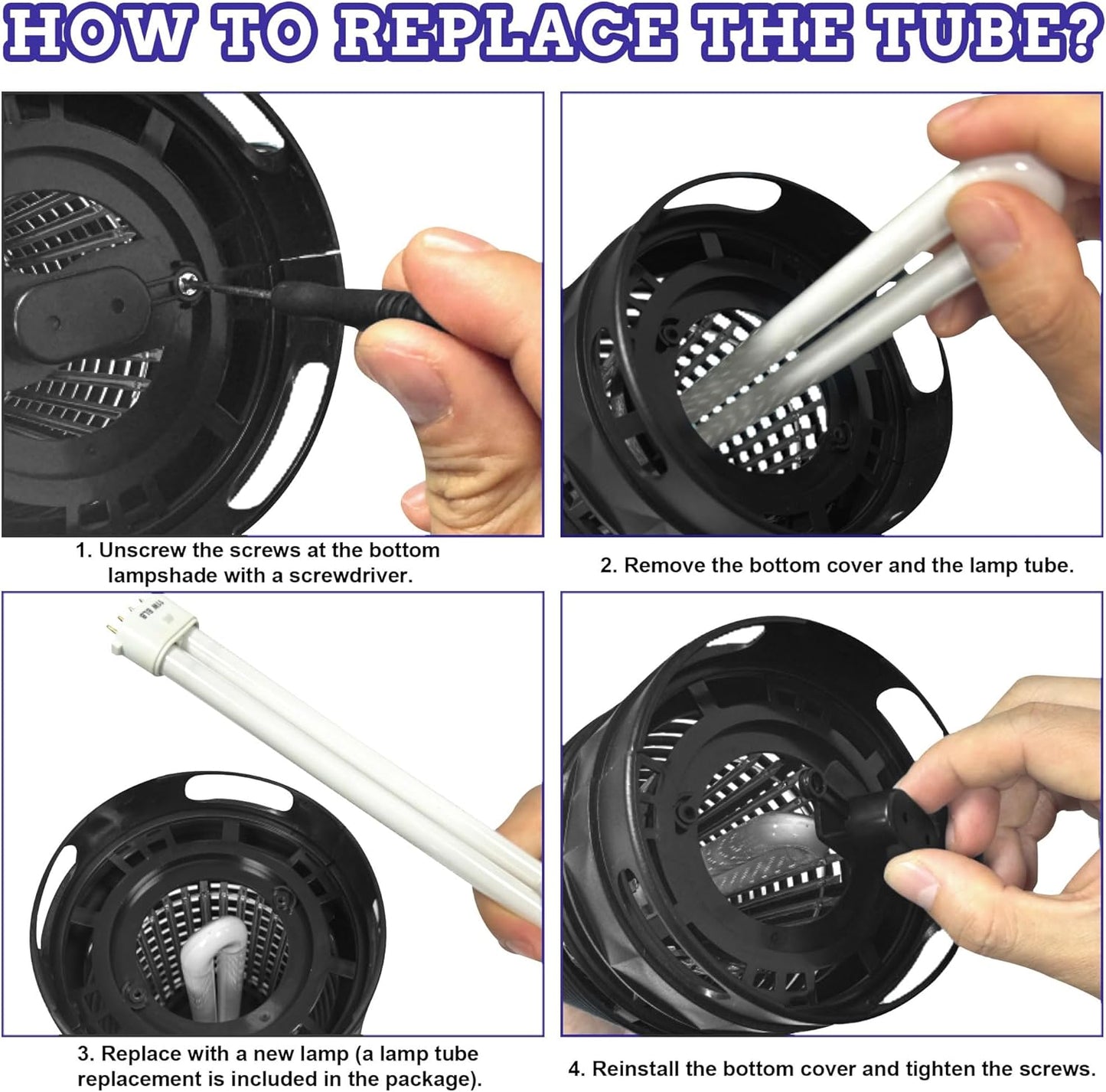 Electric Bug Zapper, 2500V Plug-in Mosquito Trap with Replaceable Sticky Pads & Lamp Tube, 365nm Lighted Hanging Insects Killer Attracting Moths, Gnats, Flies IPX4 for Indoor Outdoor Use