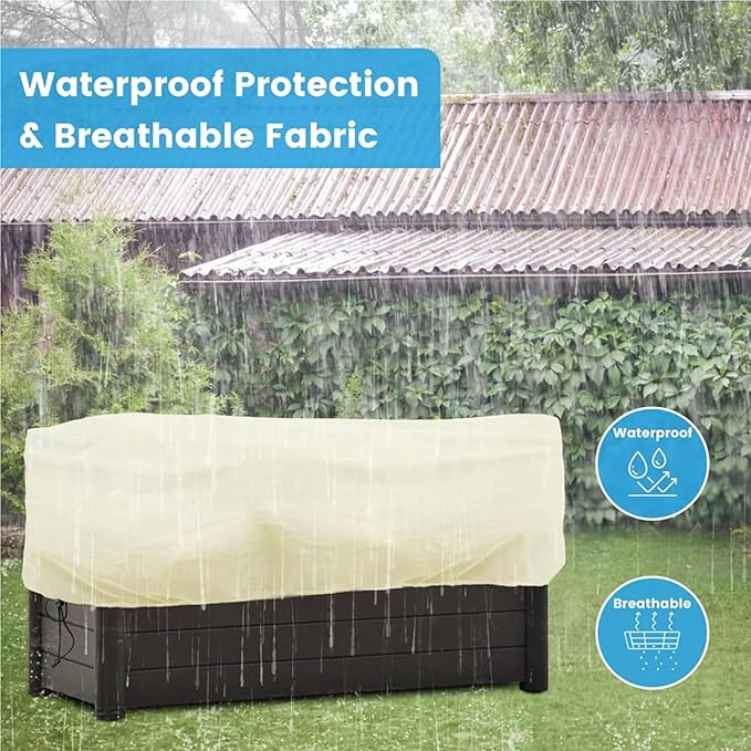 Plant Frost Protection Cover,Plant Frost Cover for Garden Protection, Rectangular Planter Blanket with Drawstring, Winter Garden Netting, 68.8 x 17.7 x 15.7 Inch, 4 Pack