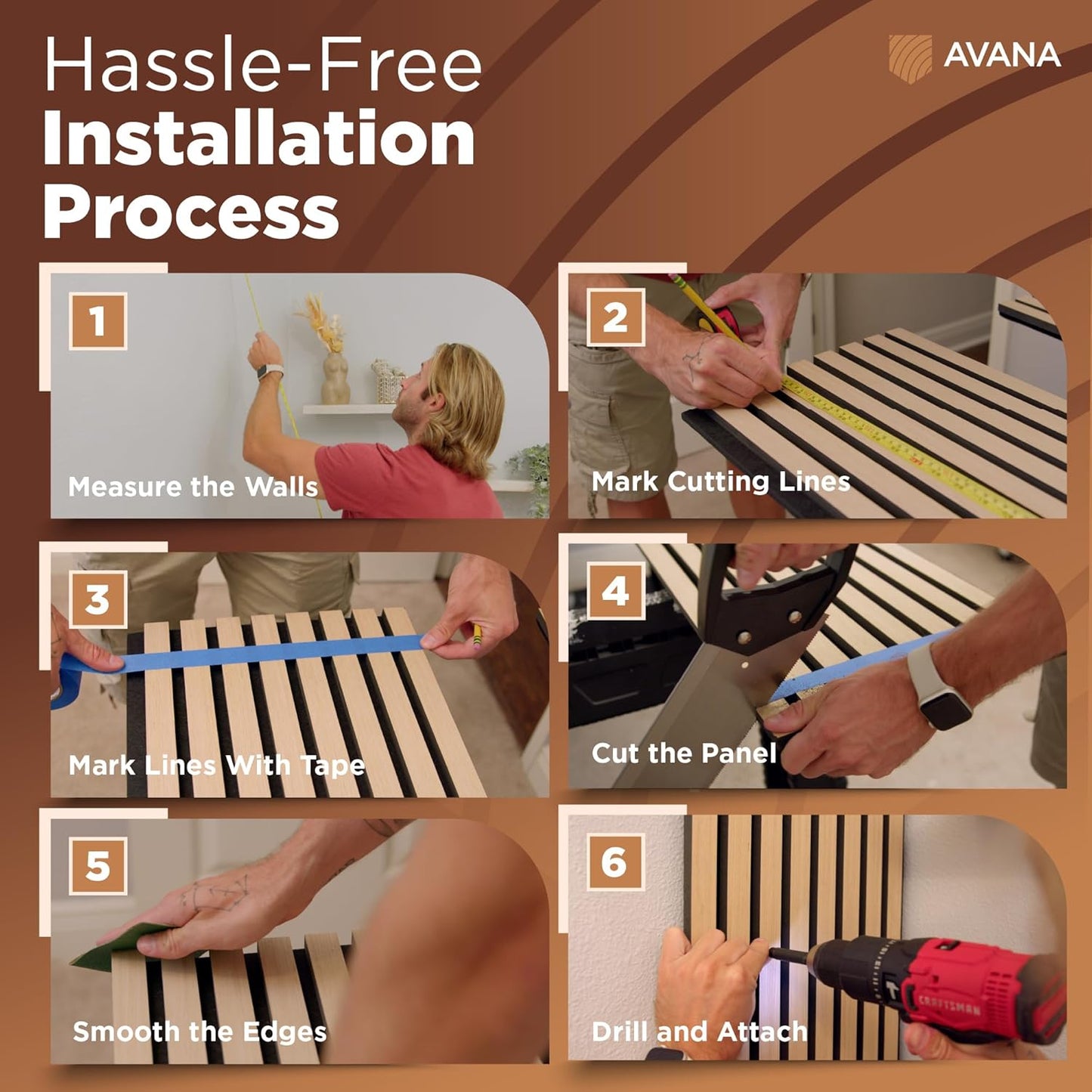 Avana Acoustic Wood Wall Panels – 94.4 X 12.6 Inch White Oak Acoustic Panels 2 PCs – Wall Panels For Interior Wall Decor For Homes, Offices, Studios – Sturdy And Durable Wood Panels For Wall