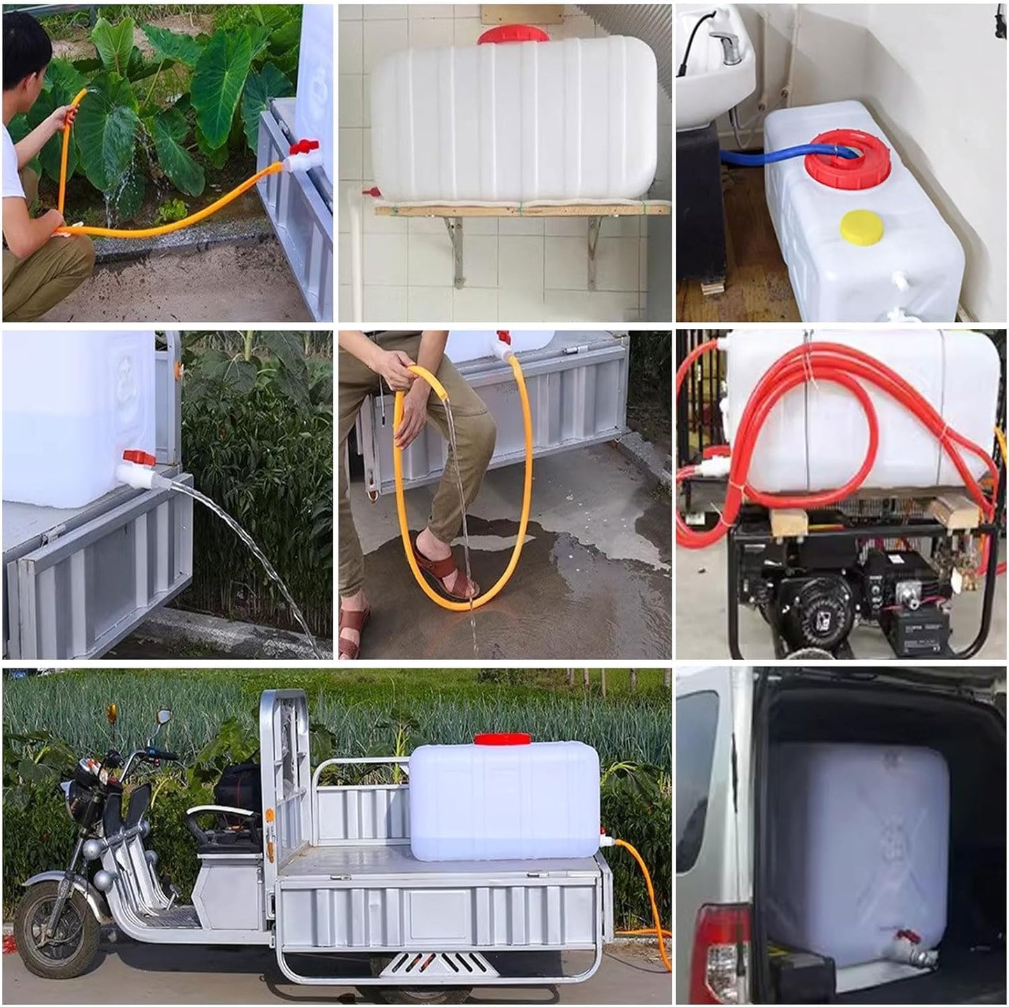 Large Water Storage Tank BPA Free Water Jug Container with Spigot, Portable Food Grade Plastic with Wide Opening for Outdoor Camping Hiking RV Emergency(Size:110L,Color:White)