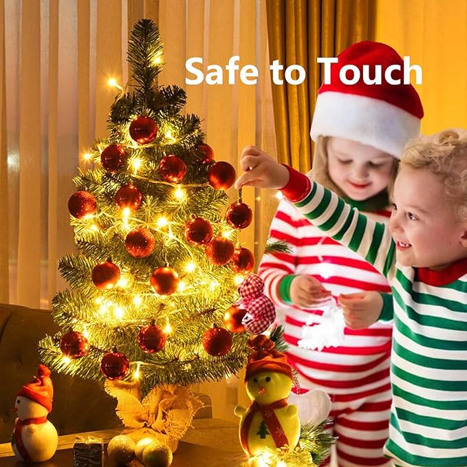 Christmas Lights Indoor Outdoor, Clear Wire 66Ft 200 LED String Lights for Bedroom, 13 Modes Twinkle Fairy String Lights for Xmas Tree Wedding Party Bedroom Garden Decorations (Warm White)