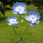 Giant Flowers for Decoration,Large Paper Flowers with Standing Stems and Base,3 pcs Artificial Flowers for Home Decor, Wedding Decorate, Photography Props, Party Banquet (Light Blue)