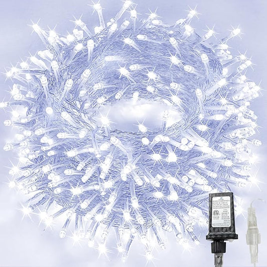 240LED 88Ft Connectable String Lights Indoor Outdoor Clear Wire | Cool White Christmas Lights | Twinkle Fairy Light Plug in with Timer for Bedroom Classroom Wedding Tree Patio Decor