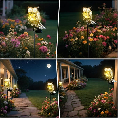 Solar Lights Outdoor Decor, Solar Owl Yard Decorations Outdoor, Garden Decorative, IP65 Waterproof, Gifts for Women Mom, for Yard Patio Lawn Pathway Landscape