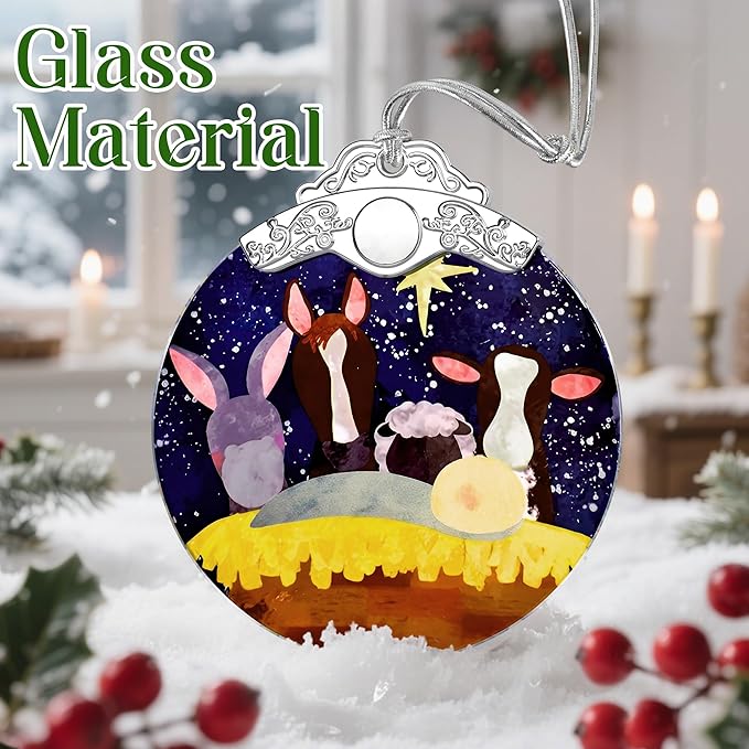 Nativity Ornament | Nativity Scene | Christmas Ornament | Christmas Decoration | Holiday Decor | Religious Gifts | Christian Gifts | Gift Exchange | Gift Idea - Pattern C