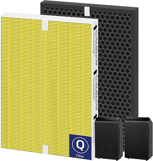 5510 5520 HEPA Pet Care Air Purifier Filter Q Replacement for Winix 5510 5520 Plasmawave Air Purifier H13 True HEPA Carbon Filter,# 1712-0123-00,1 Combon Set