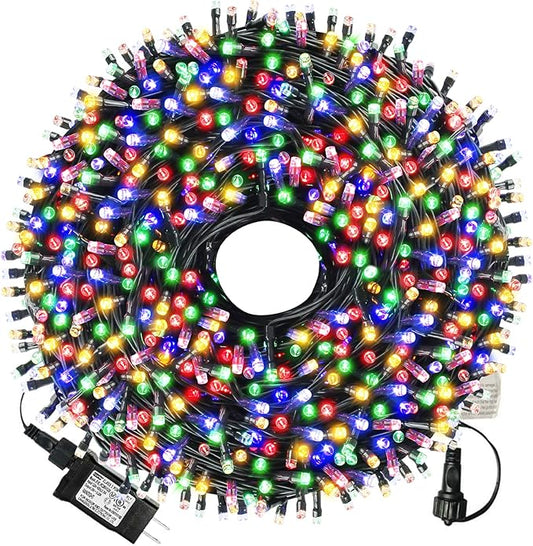 XTF2015 Christmas Outdoor Indoor Lights, 336FT 1000 LED 8 Modes Memory Function UL Certified Timer Christmas String Lights for Trees, Patio, Garden, Party, Wedding, Holiday (Multicolor)