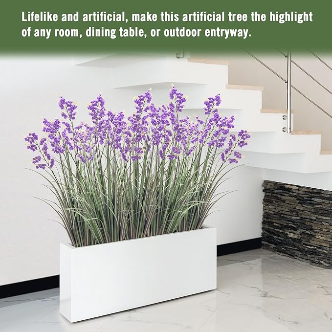 Green Onions Home Decor Fake Plants Lily of The Valley Snake Plant Home DéCor Accents Artificial Grass Room Decor Artificial Plants Indoor Artificial Grass 47“ 1 Pack（Purple）