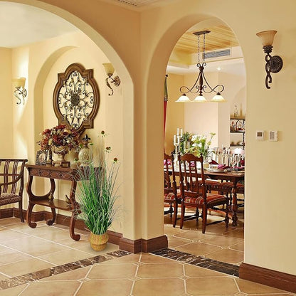 46-Inch Artificial Grass Plant with 9 Lifelike Echinacea Flower - Perfect for Indoor or Outdoor Decoration, Housewarming Gifts, Fake Grass Decor, and Floor Plant (2-Pack)