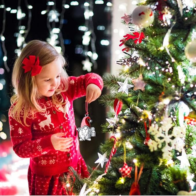 Christmas Ornaments 2025,Gnome Xmas Keepsake Pendant, Christmas Tree Ornament Handcrafted Metal DIY Hanging Craft Collectibles for Xmas Trees Home Party Party Gifts (Gnome)