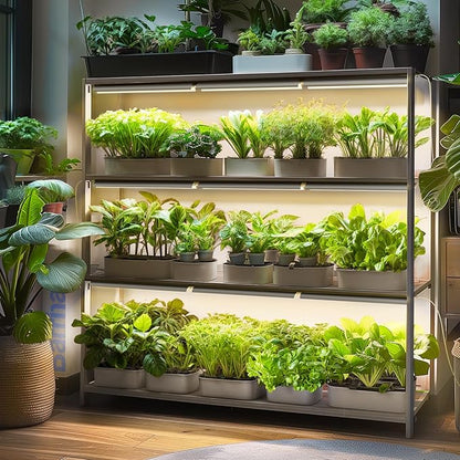 Barrina T8 Plant Light, 144W(6 x 24W), 800W Equivalent, 2FT Super Bright, Full Spectrum, led Grow Light, Integrated Growing Lamp Fixture, for Indoor Plants, 6-Pack