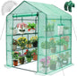 Greengro Greenhouse, 57 x 57 x 76'' Greenhouses for Outdoors, Durable Green House Kit with Window, Thicken PE Cover, 3 Tiers 8 Shelves, Heavy Duty Walk in Green Houses for Indoor Backyard Outside