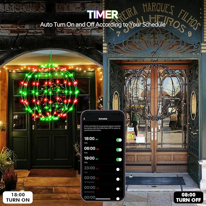 3 Pack Smart LED Christmas Ball Lights, 12 Inch 108 LED Foldable Color Changing Sphere Lights with App & Remote Control, Waterproof Hanging Light Balls Outdoor for Holiday Patio Tree Decor