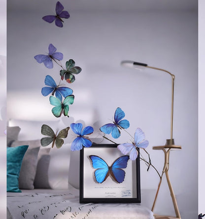 Artificial Butterfly, Silk Butterflys, Butterflies for Crafts for Floral Arrangements, 3D Butterfly Stakes Decor, Patio Plant Pot, Flower Bed Home Decor