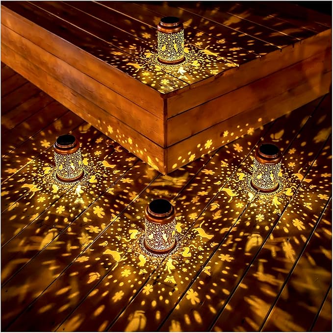 Cat Solar Lanterns Outdoor Hanging Waterproof Solar Lights Cat Gifts for Women Men Metal Decorative LED Lanterns for Outside, Patio, Landscape, Yard Decor, Garden Decorations