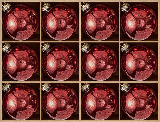 DN DECONATION Christmas Tree Decorative Hanging Ornaments, Red Mercury Glass Ball Set, 3.14” Tree Ornaments for Christmas Decorations, Holiday Hanging Balls for Winter & Festive Home Decor