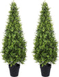 3FT Artificial Boxwood Topiary Tree Fake Topiary Potted Plants for Home Office Garden Indoor Outdoor Decoration 35INCH(2PACK)