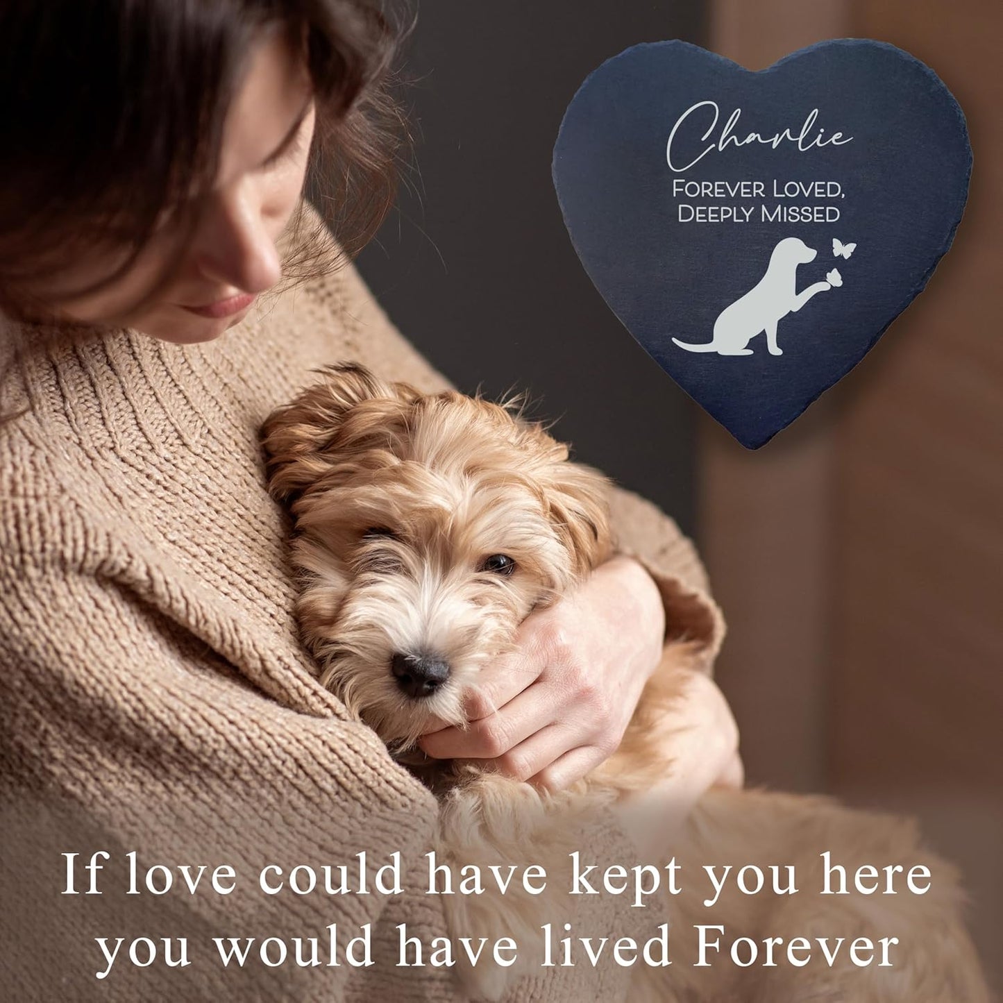 Dog Memorial Gifts for Loss of Dog, Cemetery Decorations for Grave, Pet Loss Sympathy Gift, Personalized Remembrance Garden Stone, Cat Lovers Heaven Grave Markers Bereavement Headstone (A09H)