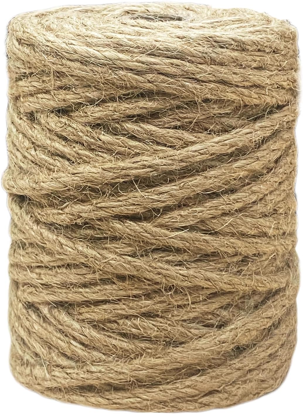 Vanhench Jute Rope 5MM (1/5 inch) 100 ft 6Ply Twisted Heavy Duty and Thick Twine Rope Bulk for Crafts Projects Cat Scratcher Post Tree Gift Wrapping Arts & Crafts Home Decoration Packing Christmas