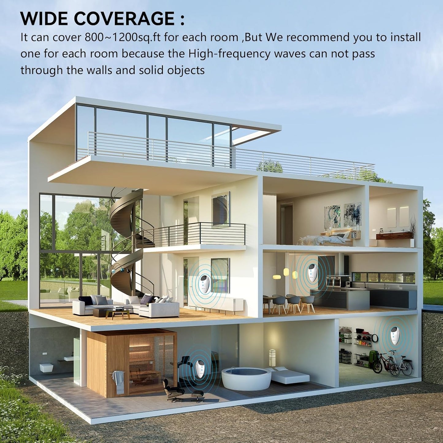 2025 Upgraded Ultrasonic Repeller & Insect Indoor Repeller, Ultrasonic Plug in Repellent for Roach, Rodent, Mouse, Bugs, Mosquito, Mice, Spider, Ant, Electronic Pest Deterrent, 4 Packs