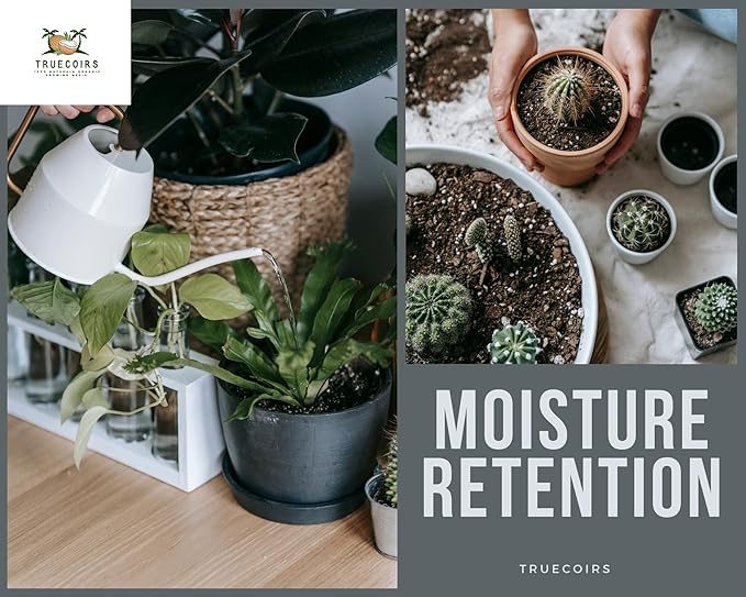 Coco Coir Bricks - Pack of 5, 1.4LBS Each (Total 7LBS)| Organic Solution for Sustainable Gardening! |OMRI Listed | Renewable Soil Made of Coconut | PH (Neutral) | Low EC