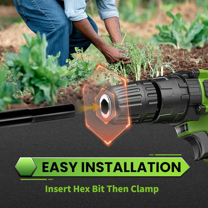 SYITCUN Auger Drill Bit for Planting 3"x16.5" Solid Shaft Garden Spiral Drill Bit for Bulb Bedding, Post Hole Auger for 3/8” Hex Drive Drill