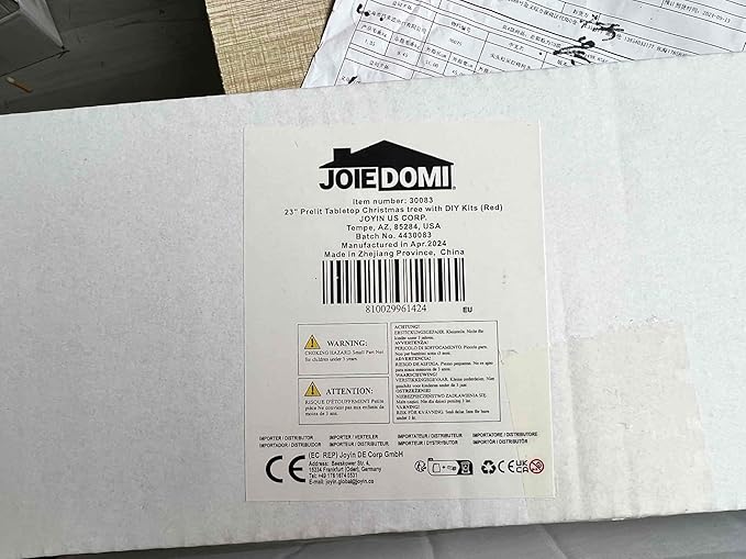 Joiedomi 24 Inch/2FT Tabletop Mini Christmas Prelit Decoration, Artificial Mini Xmas Pine Tree with Prelit LED String Lights and Ornaments Decor, Christmas New Year Decoration Tree Decor