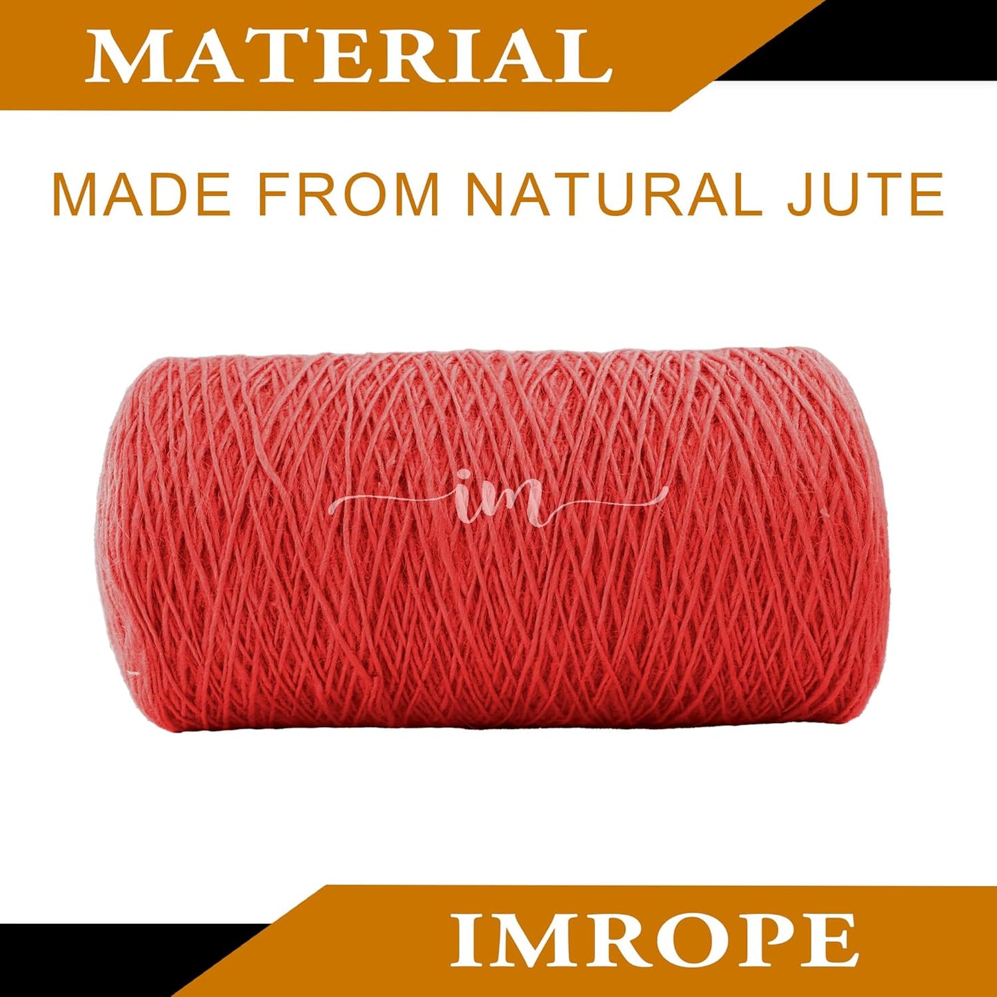 1mm x 1500 Feet Red Jute Rope, Twine for Gardening Tomato Climbing Plant Tie Floristry Crafts Gift Wrapping Packing Decor