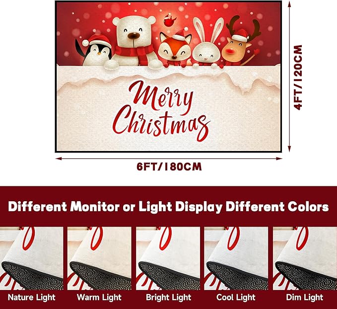 Christmas Rug, Snowman Rug, Xmas New Year Gift Door Mat for Bedroom Living Room Kitchen, Merry Christmas Indoor Floor Mats for Holiday Festive Decoration,71" X 47"